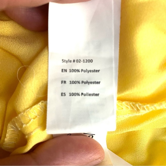 Streetwear Society Butter Yellow Sheer Long Sleeve Off The Shoulder Crop Top Y2K - Picture 4 of 6